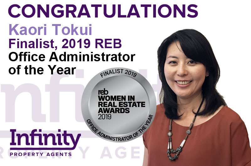 Kaori Tokui has been shortlisted for the Women in in Real Estate Awards 2019.